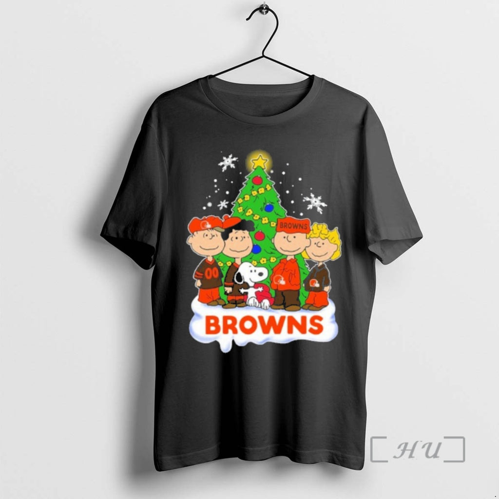 Officials Cleveland Browns X The Peanuts Christmas 2025 Shirt Hoodie Sweatshirt | PurePodTees.com