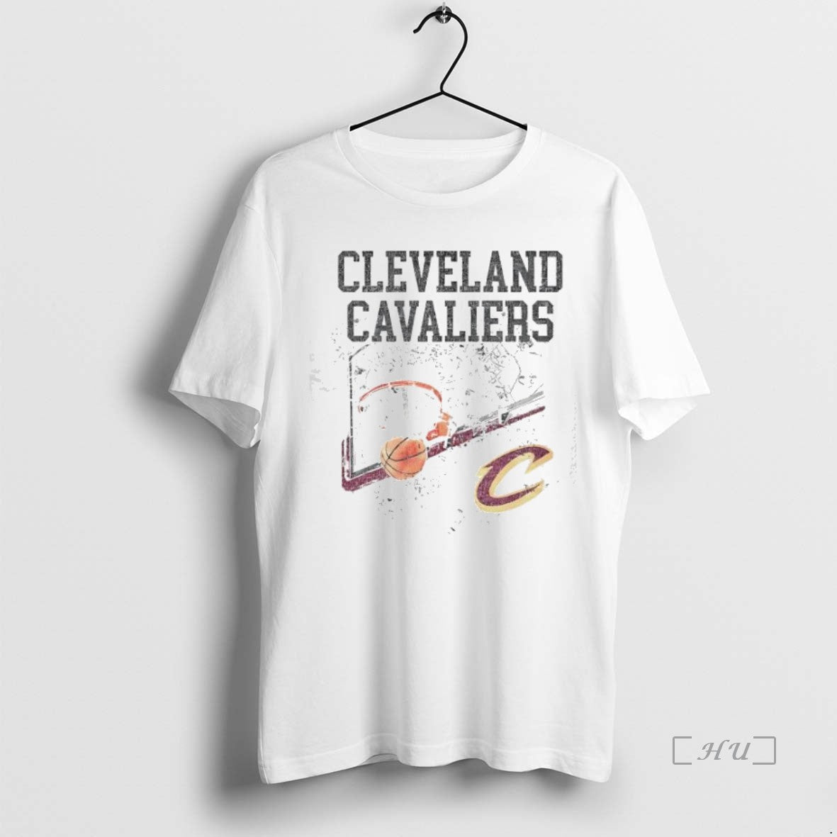 Officials Cleveland Cavaliers White Glass Shattered Shirt Hoodie Sweatshirt | PurePodTees.com