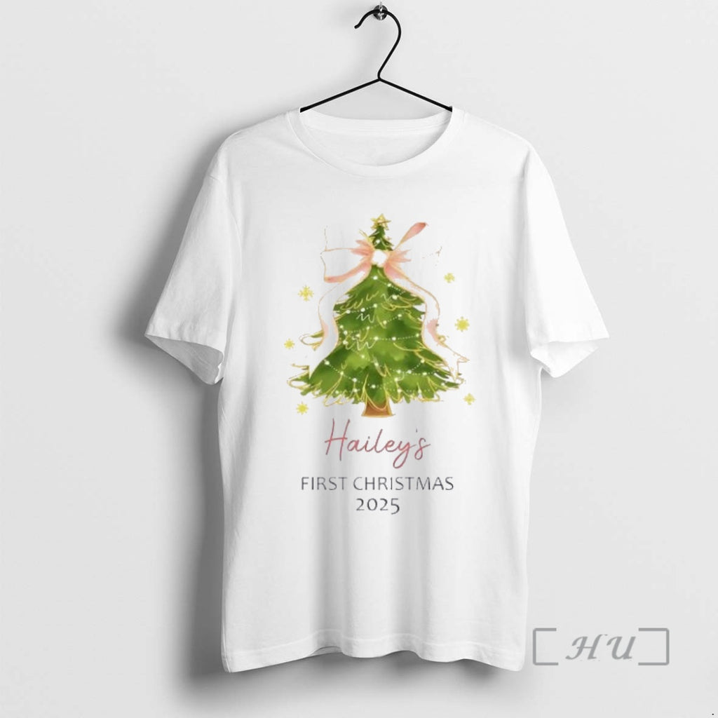Officials Coquette Bow Christmas First Christmas Ornaments White Shirt Hoodie Sweatshirt | PurePodTees.com