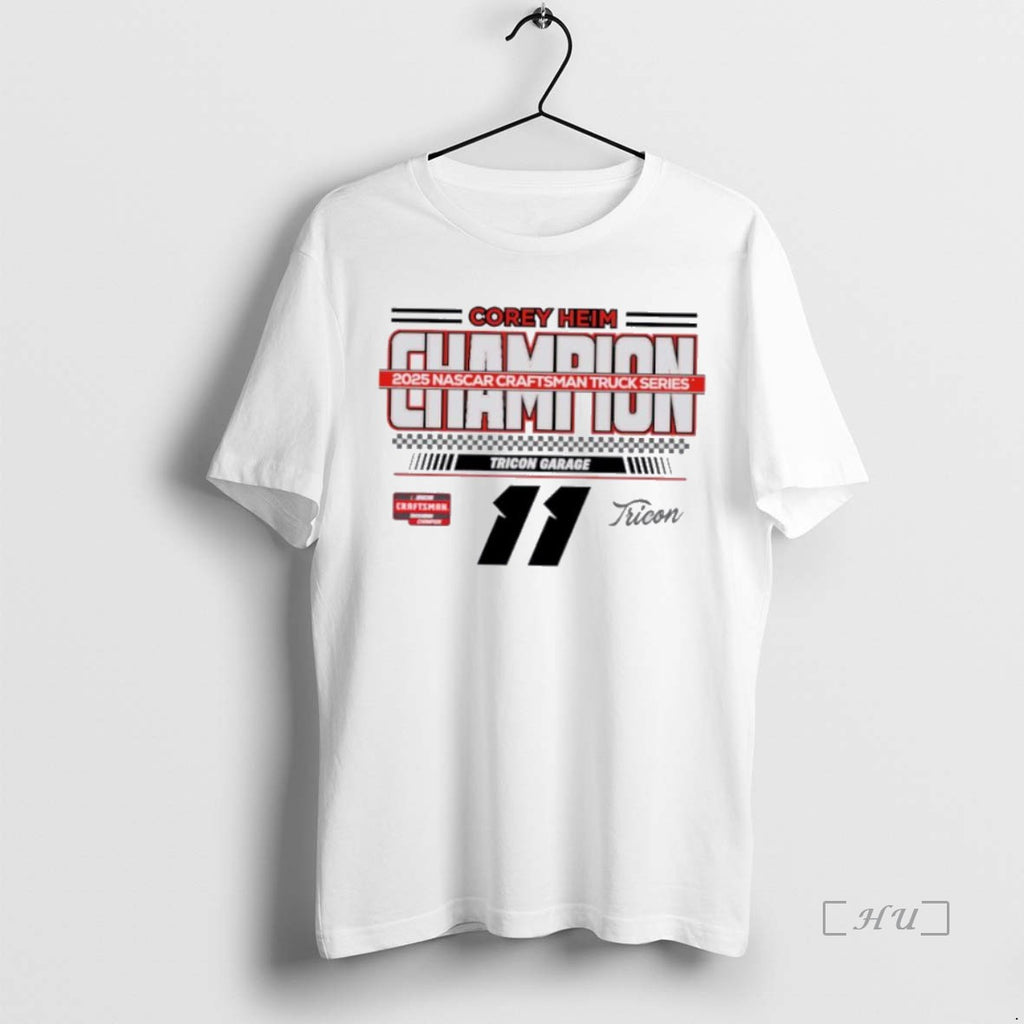Officials Corey Heim Checkered Flag Sports 2025 Nascar Craftsman Truck Series Champion Shirt Hoodie Sweatshirt