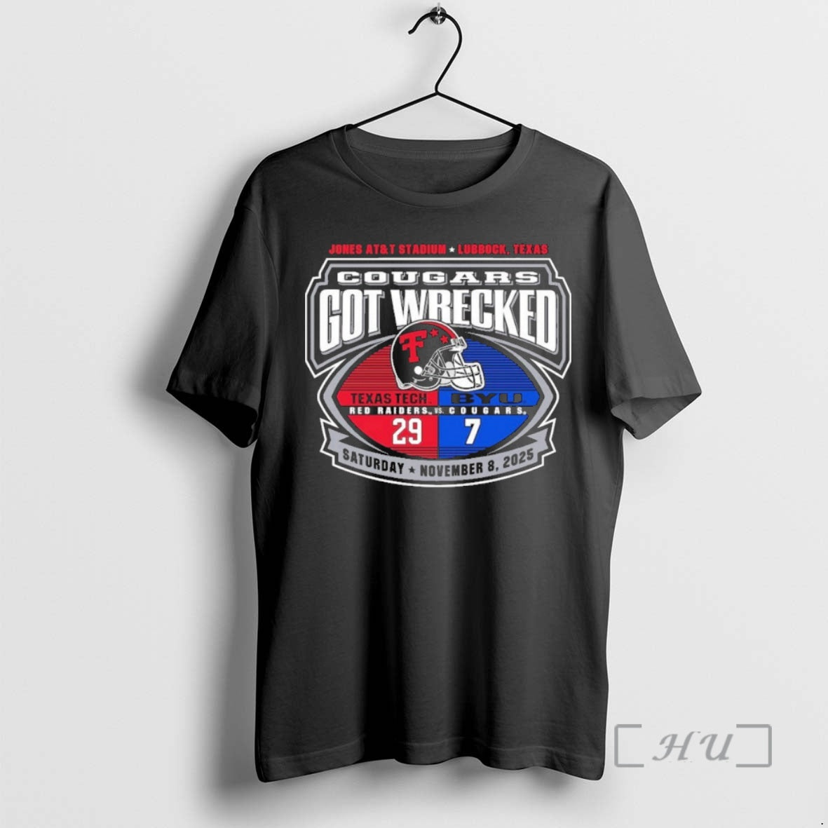 Officials Cougars Got Wrecked Texas Tech 29 7 Byu Shirt Hoodie Sweatshirt | PurePodTees.com