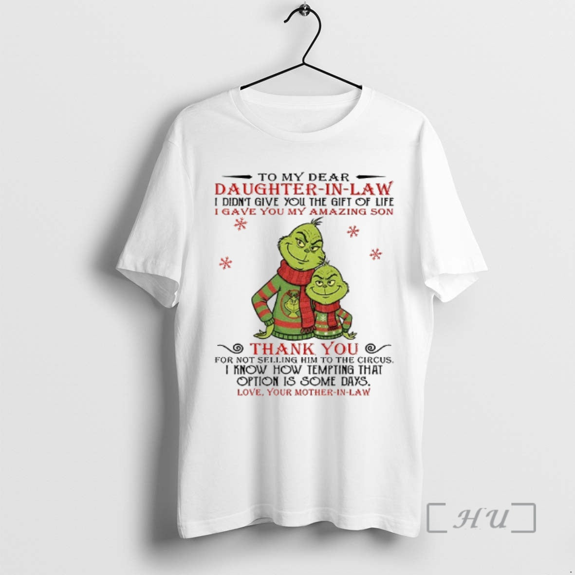 Officials Couple Grinch Santa To My Dear Daughter In Law I Didnt Give You The Shirt Hoodie Sweatshirt | PurePodTees.com