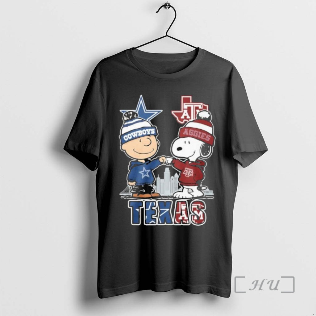 Officials Cowboys And Am Texas X The Peanuts Shirt Hoodie Sweatshirt | PurePodTees.com