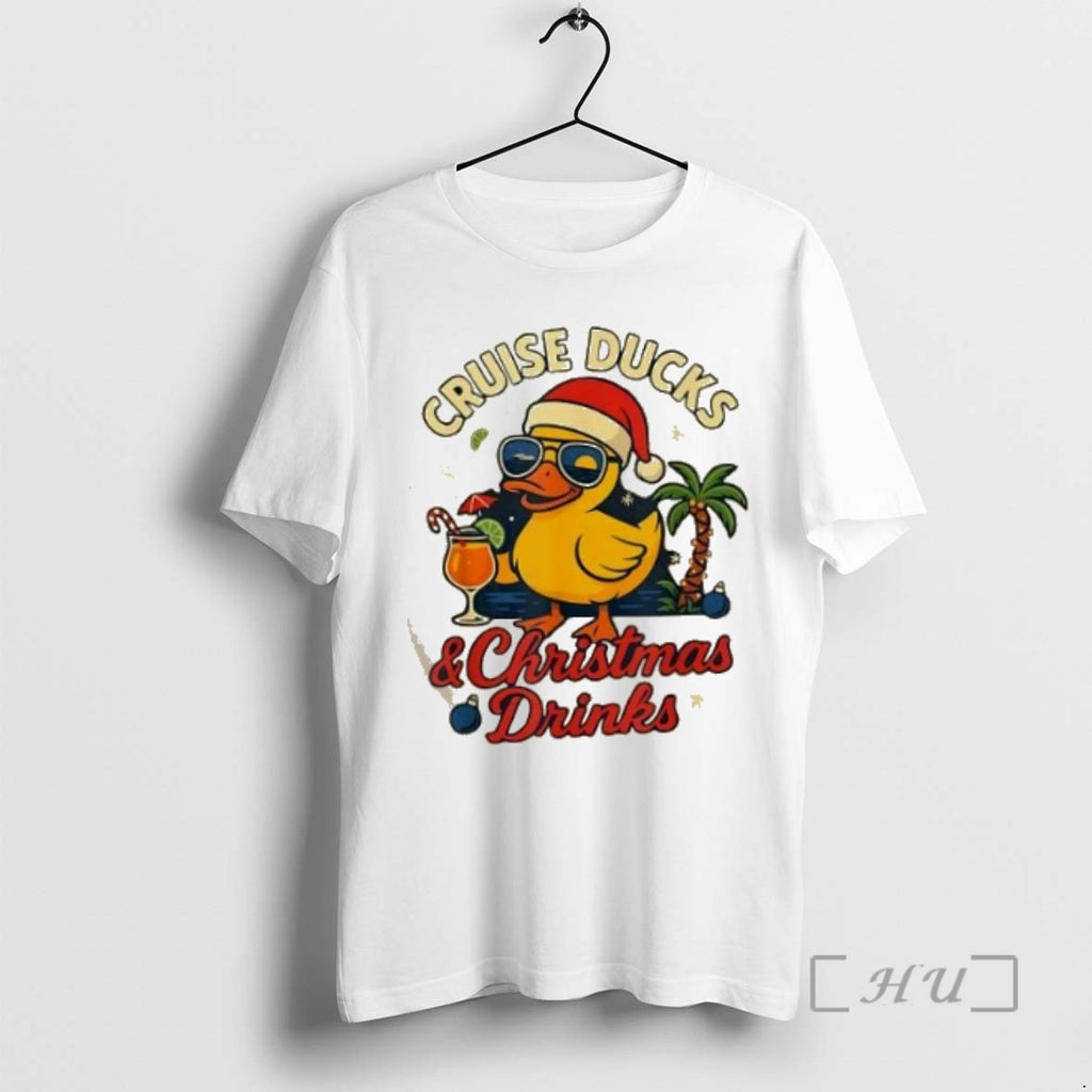 Officials Cruise Ducks And Christmas Drinks Shirt Hoodie Sweatshirt | PurePodTees.com