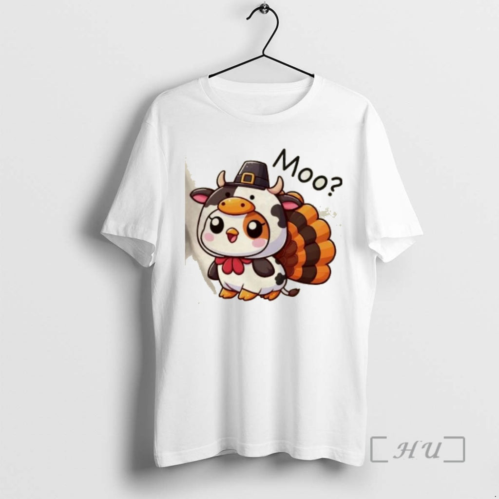 Officials Cute Turkey Cow Moo Funny Thanksgiving T Shirt Sweater