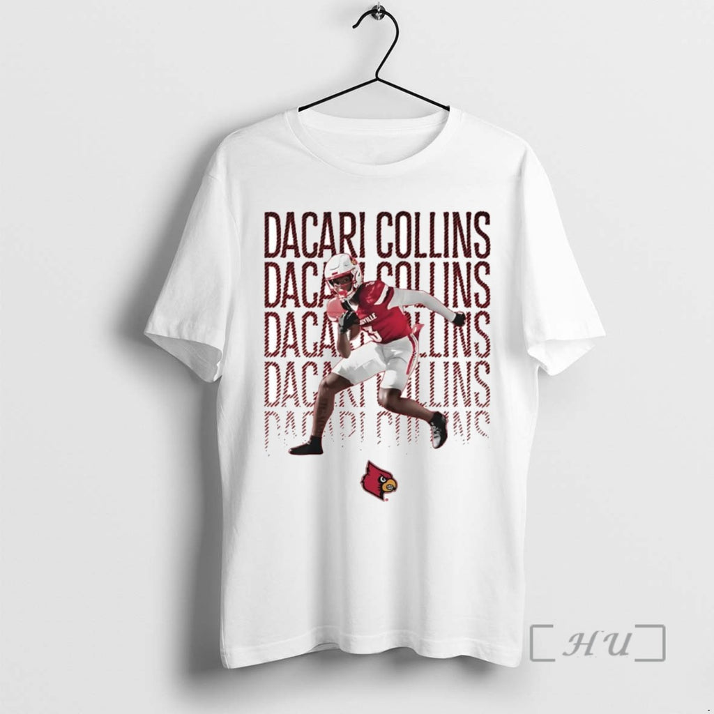 Officials Dacari Collins Illustrated Running Louisville Cardinals T Shirt Sweater