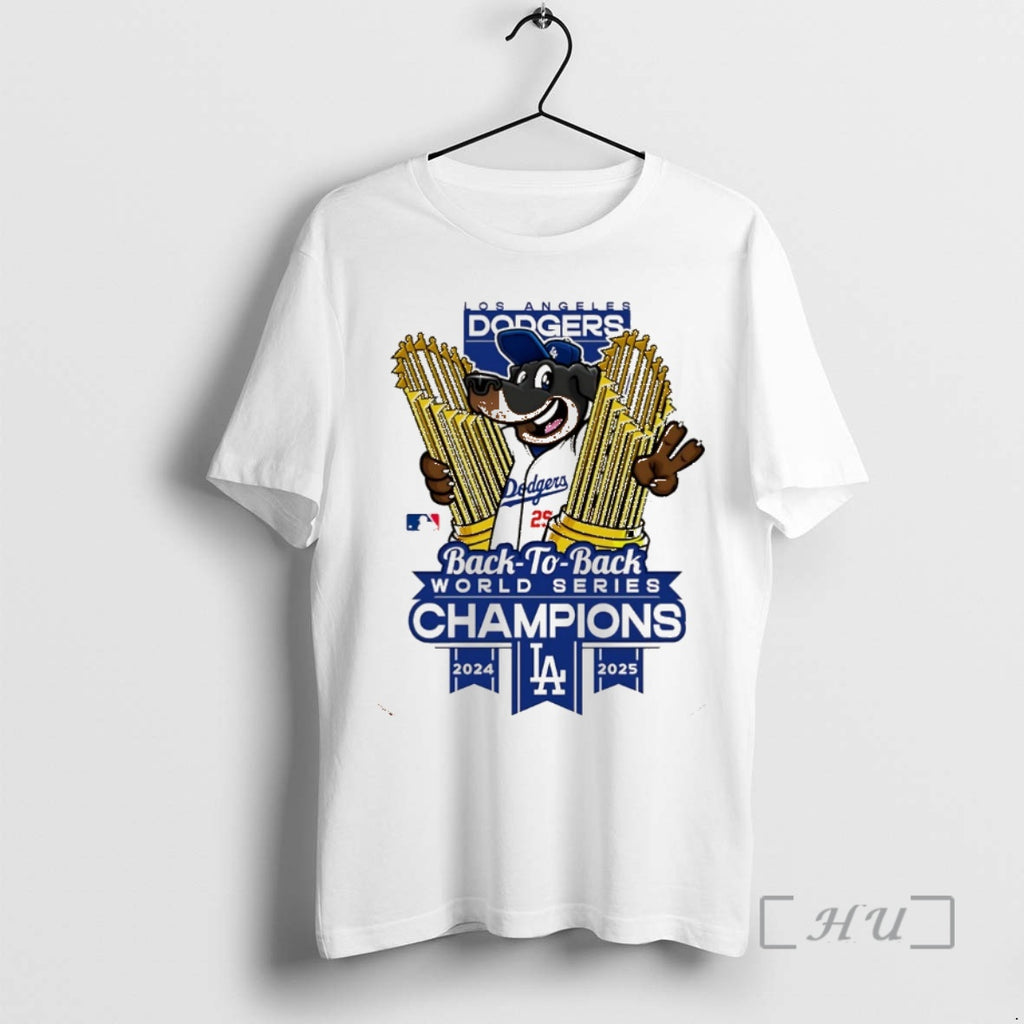 Officials Dachshund Congration Los Angeles Dodgers Back To Back World Series Champions 2025 Christmas Premium Shirt...