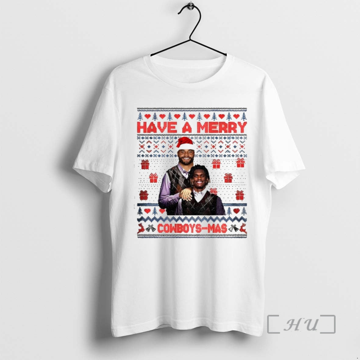 Officials Dak Prescott Ceedee Lamb Dallas Football Have A Merry Cowboys Mas Premium T Shirts Hoodie Sweatshirt