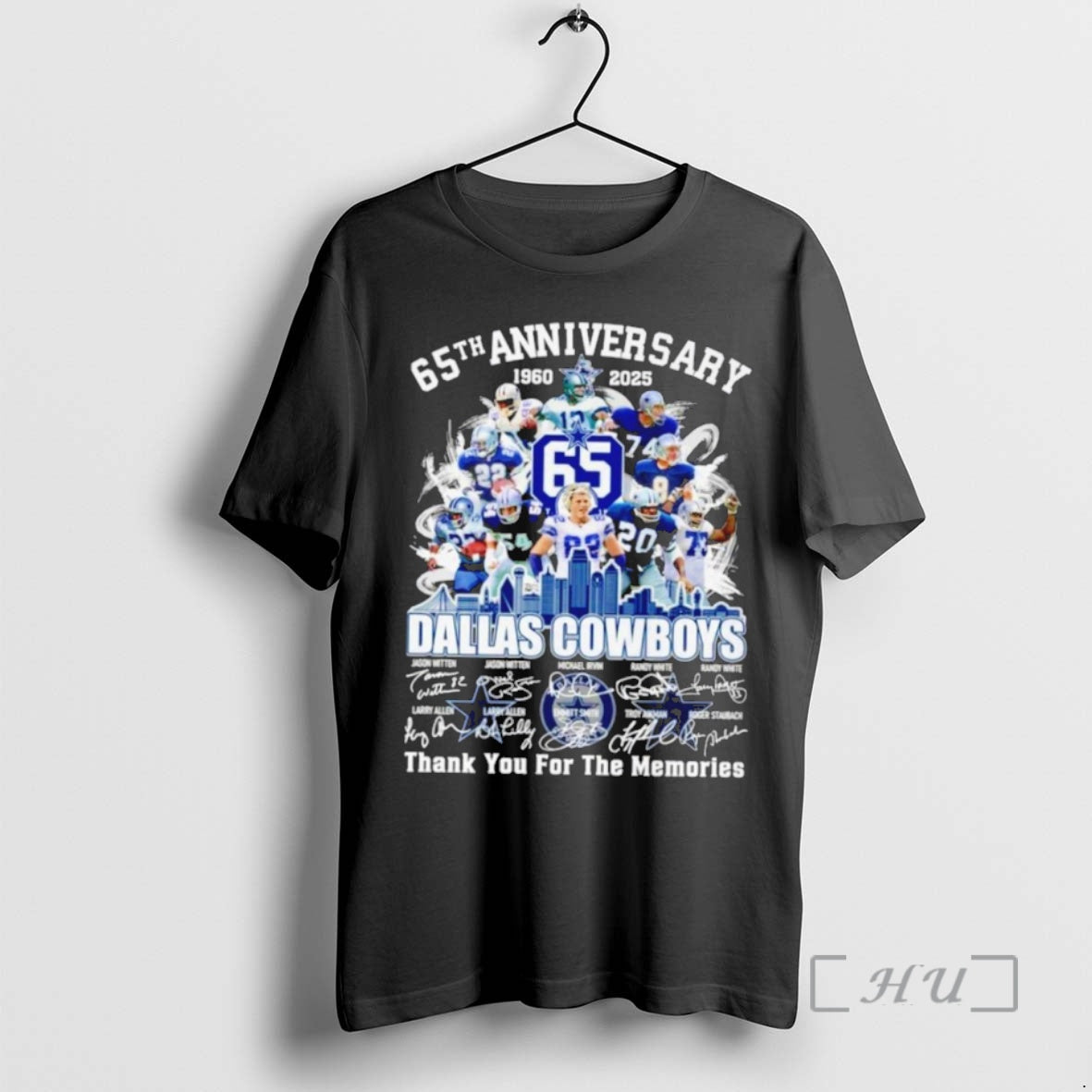 Officials Dallas Cowboys 65th Anniversary 1960 2025 Thank You For The Memories Signatures Premium Shirt Hoodie Sweatshirt