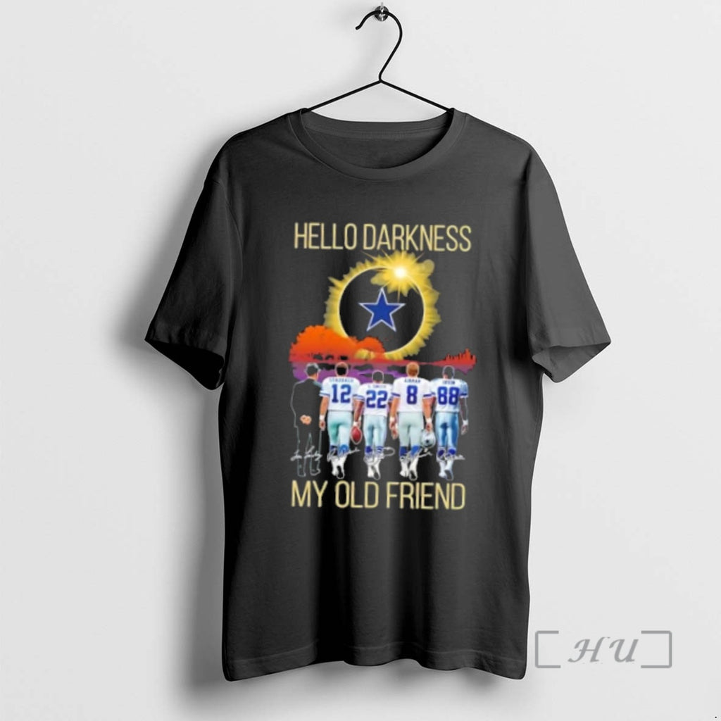 Officials Dallas Cowboys Staubach And Legends Hello Darkness My Old Friend Signatures Shirt Hoodie Sweatshirt