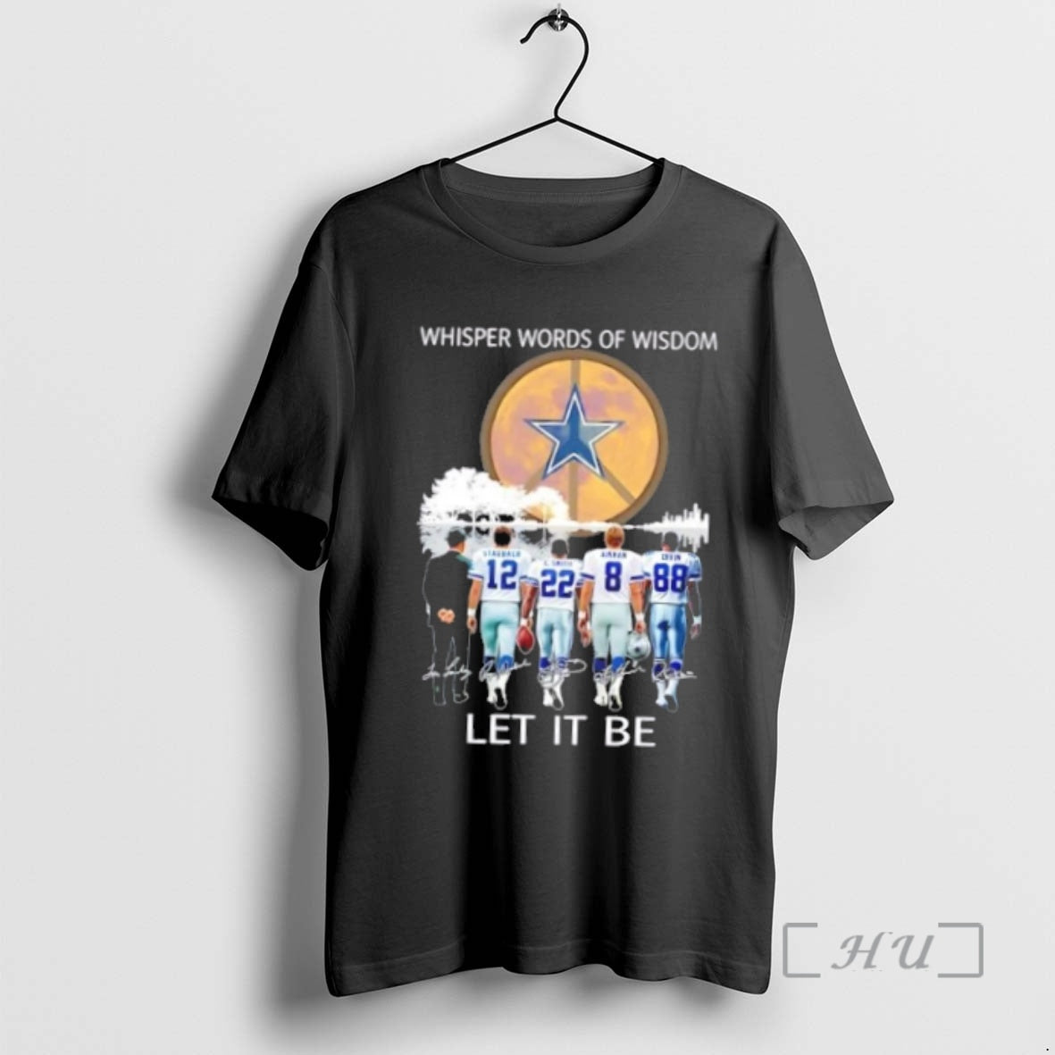 Officials Dallas Cowboys Staubach And Legends Whisper Words Of Wisdom Let It Be Signatures Premium Shirt Hoodie Sweatshirt