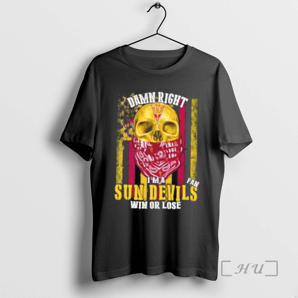 Officials Damn Right Im A Arizona State Sun Devils Fan Win Or Lose Us Flag Shirt Hoodie Sweatshirt | PurePodTees.com