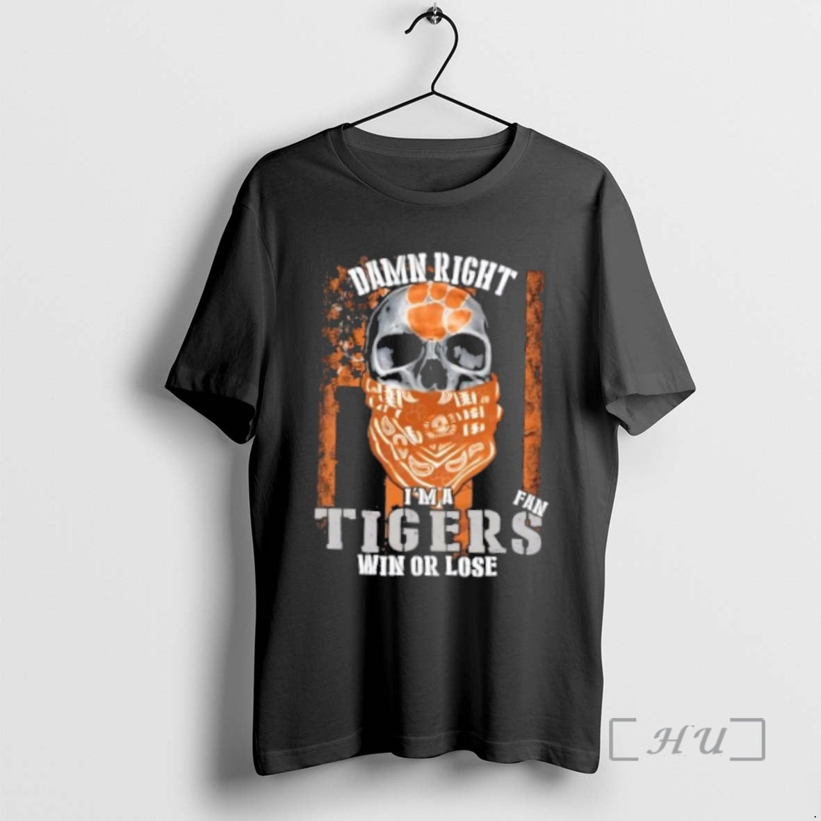 Officials Damn Right Im A Clemson Tigers Fan Win Or Lose Us Flag Premium Shirt Hoodie Sweatshirt | PurePodTees.com