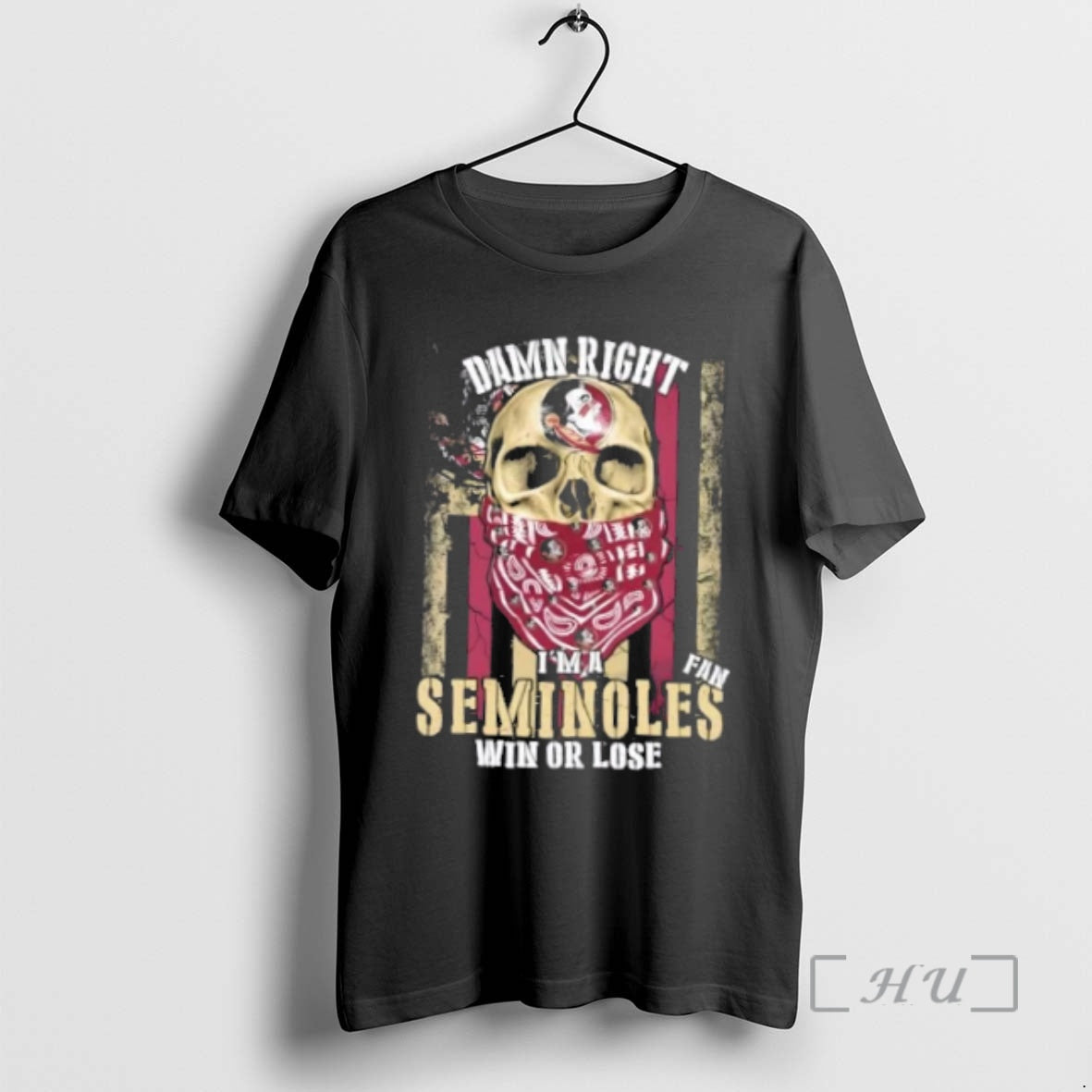 Officials Damn Right Im A Florida State Seminoles Fan Win Or Lose Us Flag Premium Shirt Hoodie Sweatshirt | PurePodTees.com