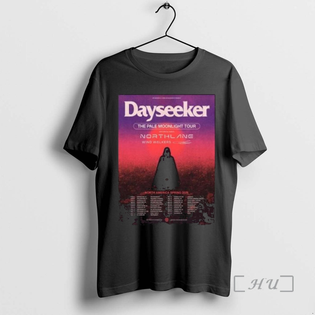 Officials Dayseeker The Pale Moonlight Tour North America Spring 2026 Schedule Dates Circle Black Premium Shirt Hoodie...
