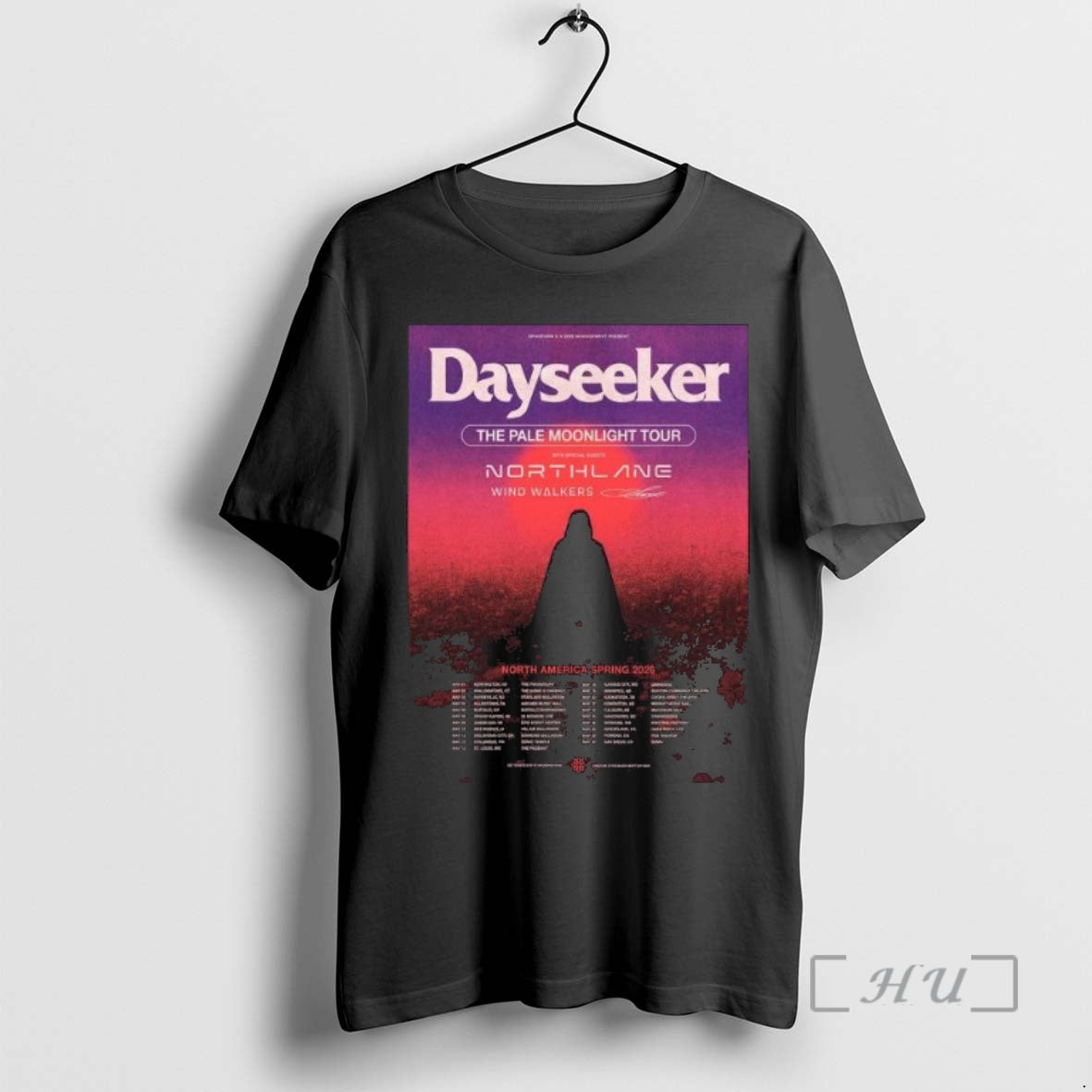 Officials Dayseeker The Pale Moonlight Tour North America Spring 2026 Schedule Dates Premium T Shirts Hoodie Sweatshirt
