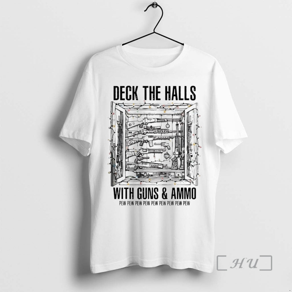 Officials Deck The Halls With Guns And Ammo Christmas Shirt Hoodie Sweatshirt | PurePodTees.com