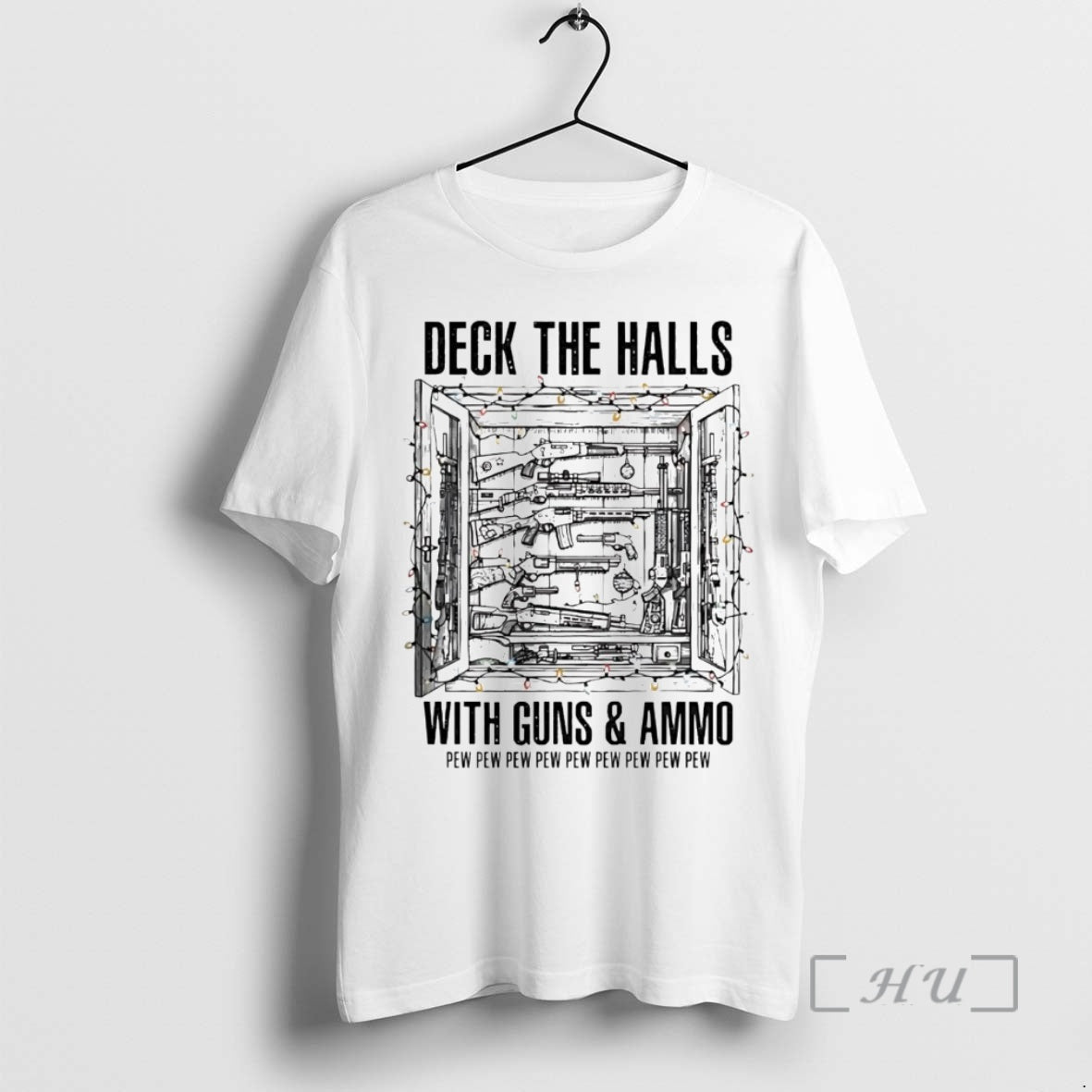 Officials Deck The Halls With Guns And Ammo Christmas Shirt Hoodie Sweatshirt | PurePodTees.com