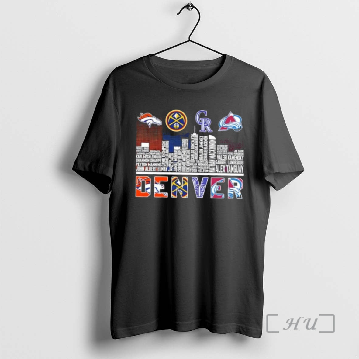 Officials Denver Sports All Names My City My Team Skyline Shirt Hoodie Sweatshirt | PurePodTees.com