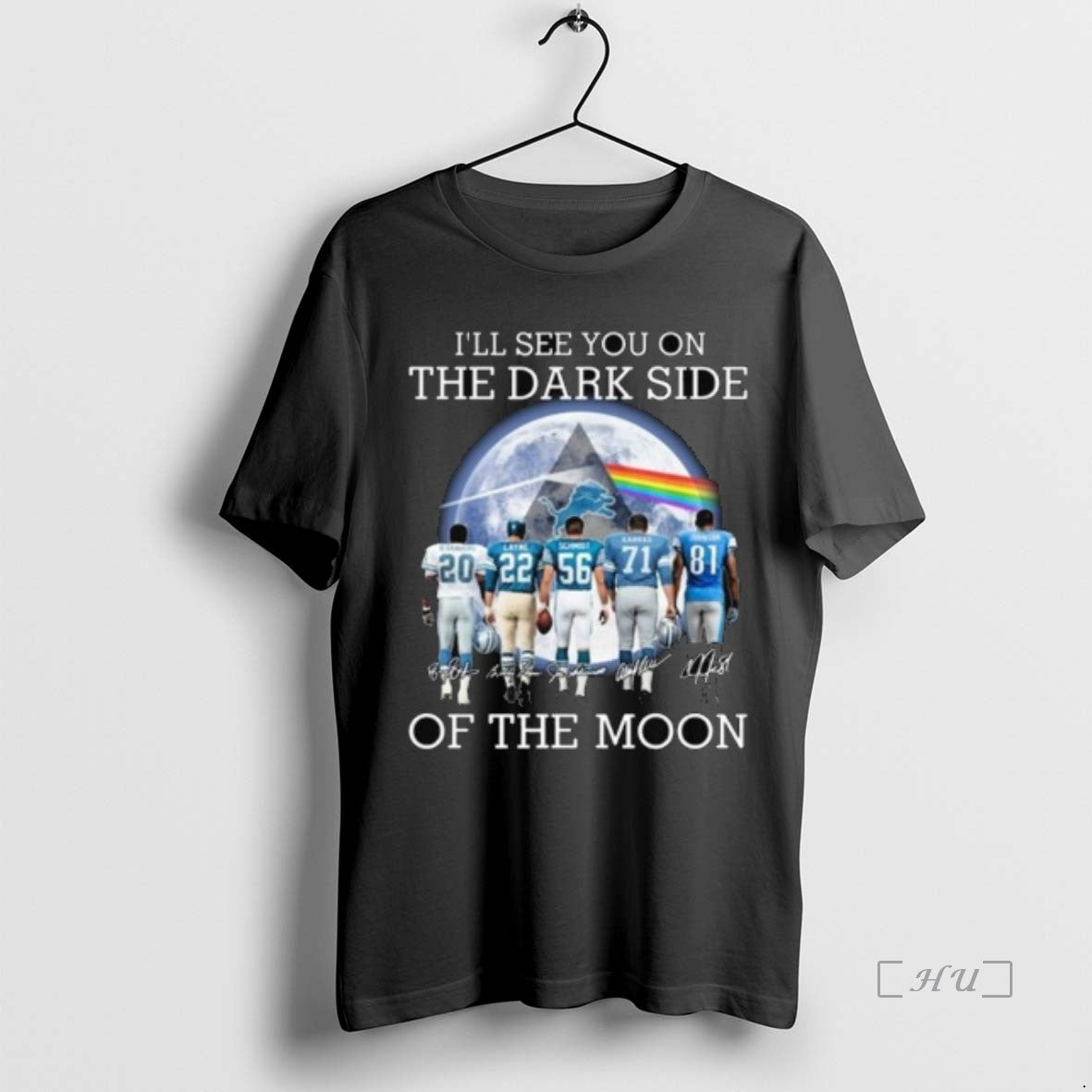Officials Detroit Lions Ill See You On The Dark Side Of The Moon Signatures 2025 Shirt Hoodie Sweatshirt | PurePodTees.com