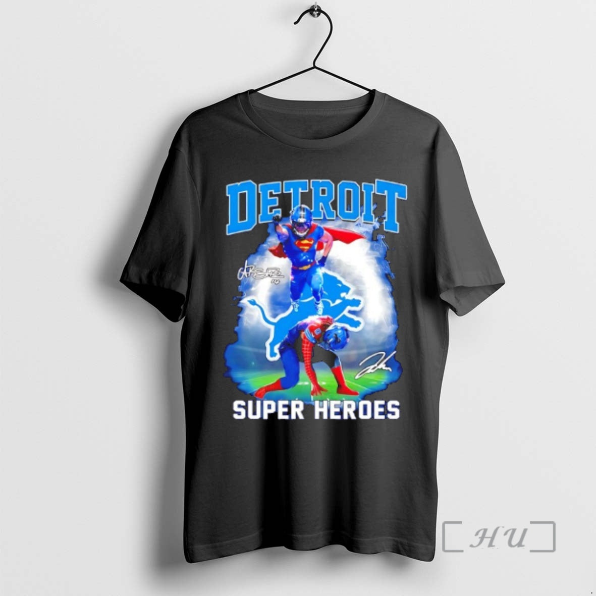 Officials Detroit Lions Super Heroes Signature Shirt Hoodie Sweatshirt | PurePodTees.com