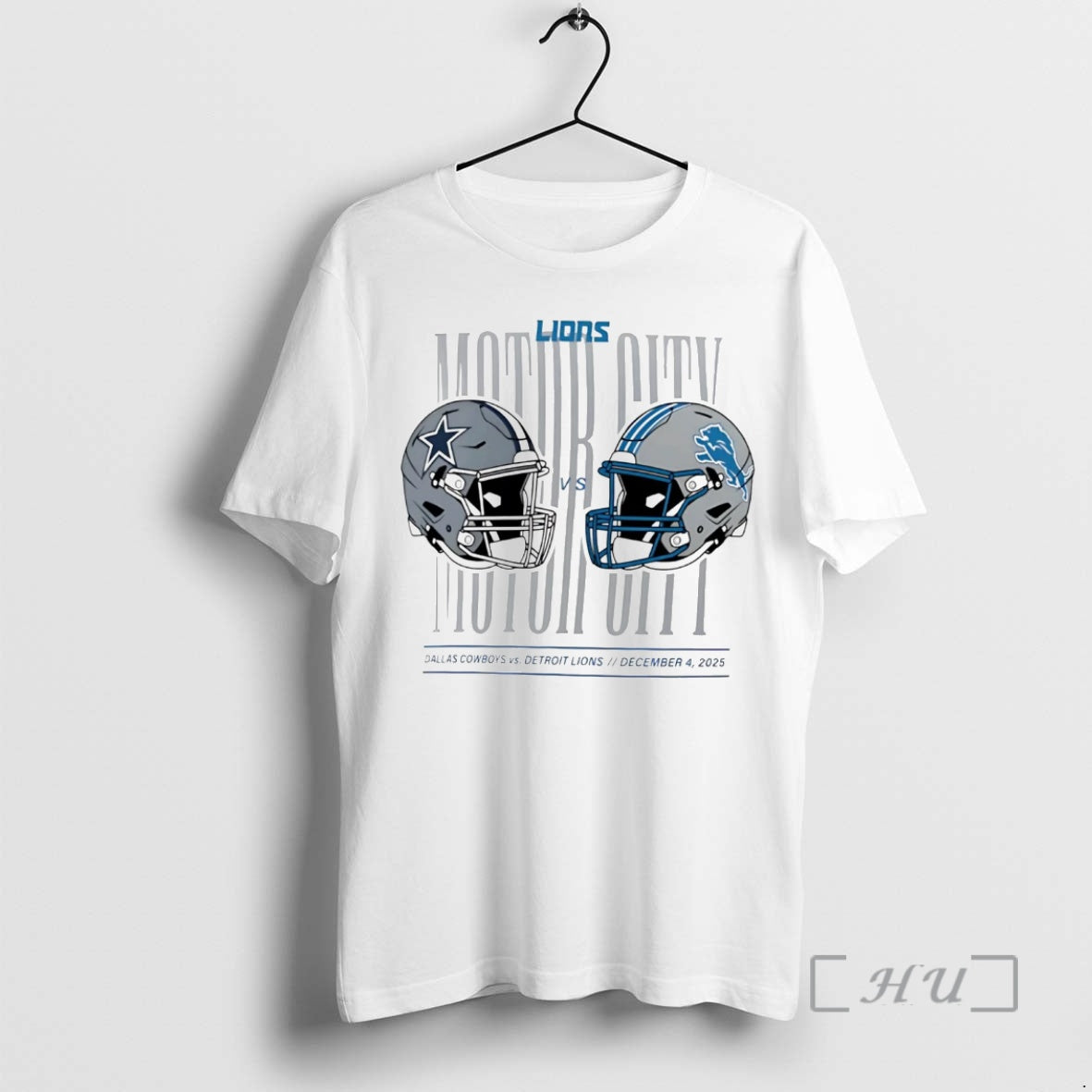 Officials Detroit Lions Vs Dallas Cowboys Helmet Matchup Motor City Shirt Hoodie Sweatshirt | PurePodTees.com