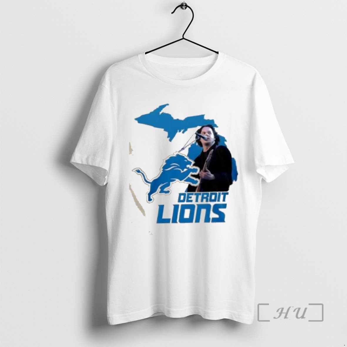Officials Detroit Lions X Jack White Thanksgiving Day Halftime Show 2 Sided Premium T Shirts Hoodie Sweatshirt