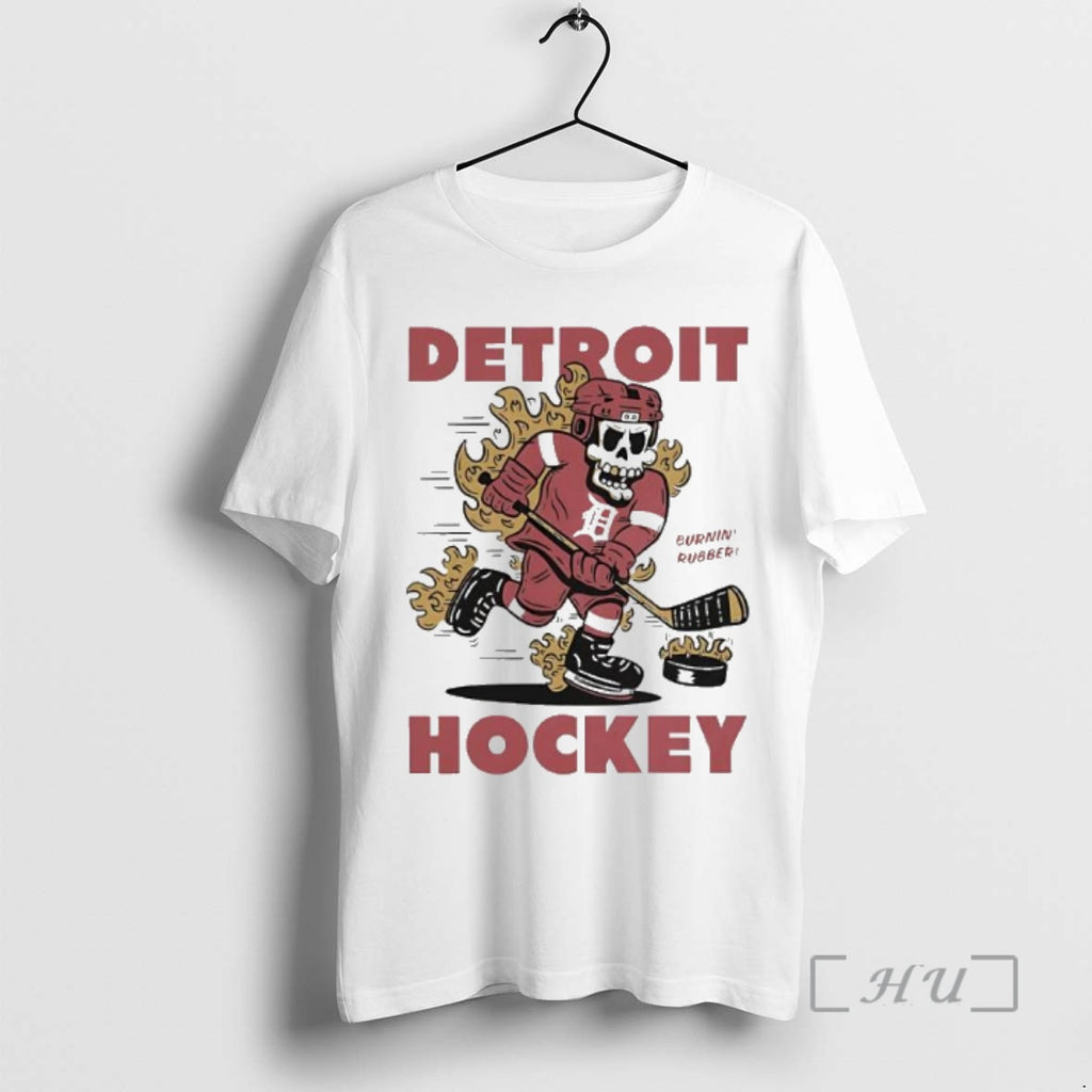 Officials Detroit Red Wings Burnin Rubber Hockey Cartoon Shirt Hoodie Sweatshirt | PurePodTees.com