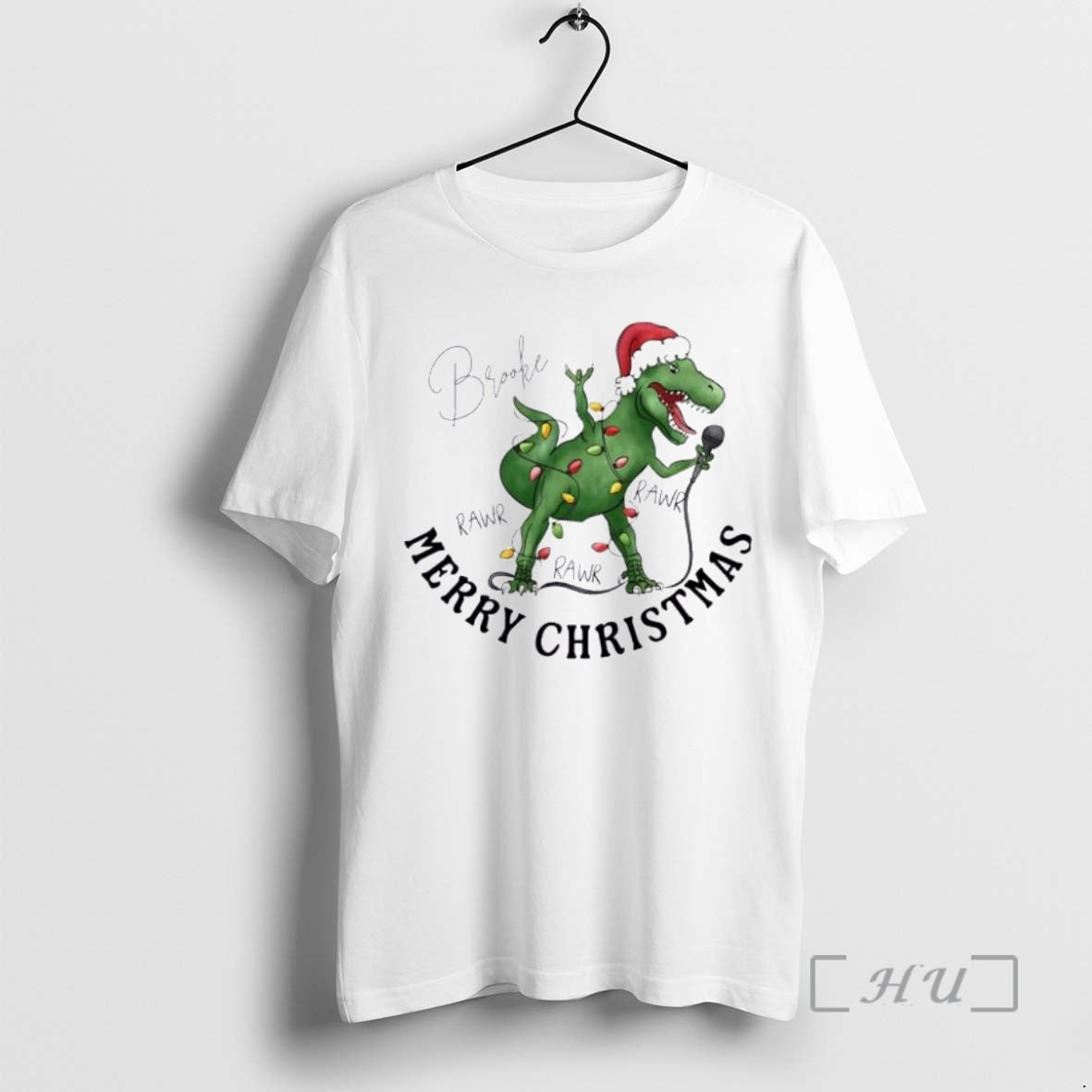Officials Dinosaur Family Xmas Babys First Christmas Personalized Ornaments White Shirt Hoodie Sweatshirt | PurePodTees.com