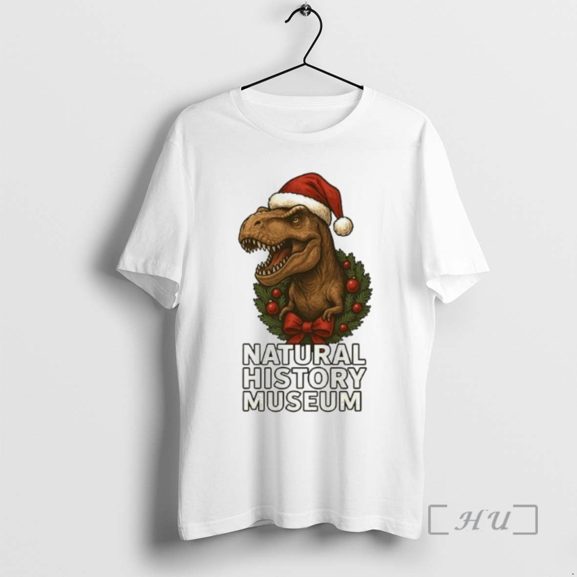Officials Dinosaur Santa Natural History Museum Christmas Ornaments Shirt Hoodie Sweatshirt | PurePodTees.com
