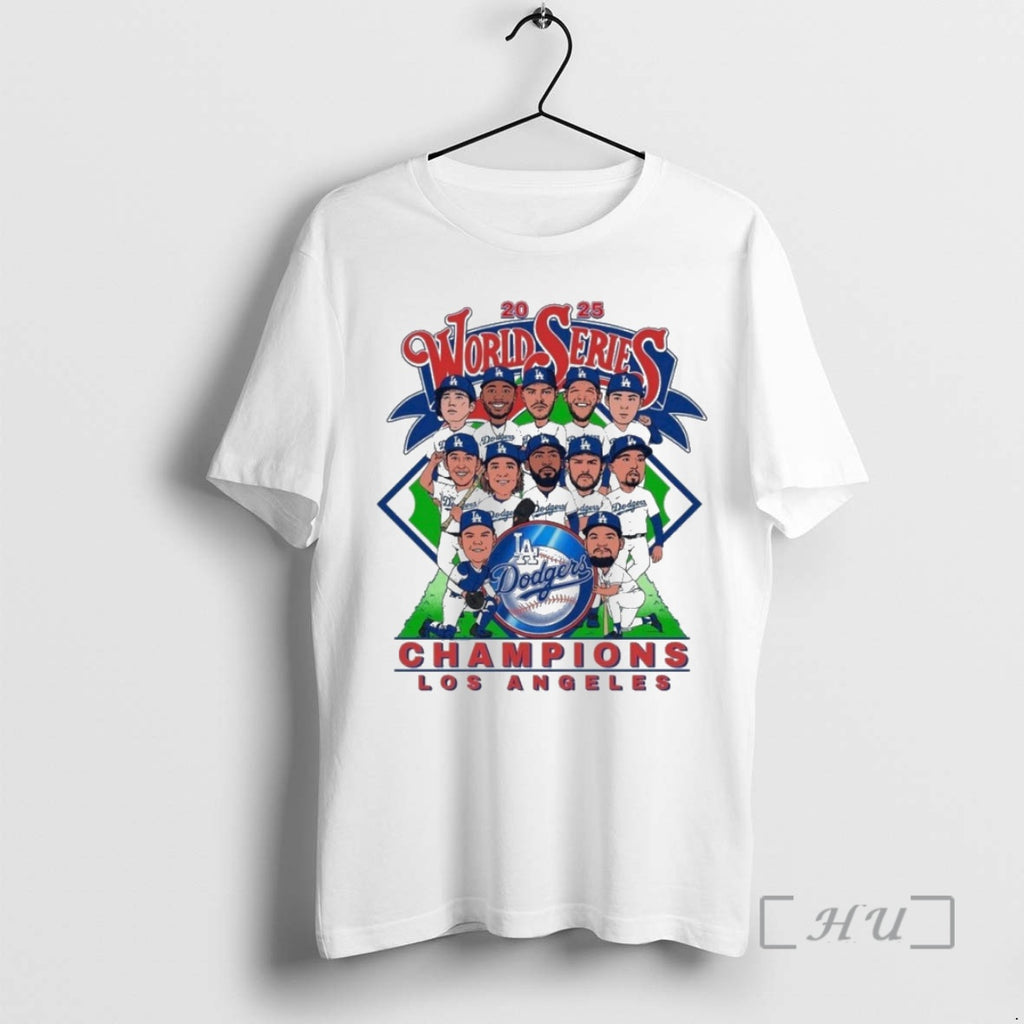 Officials Dodgers Caricature 2025 World Series Champions Shirt Hoodie Sweatshirt | PurePodTees.com