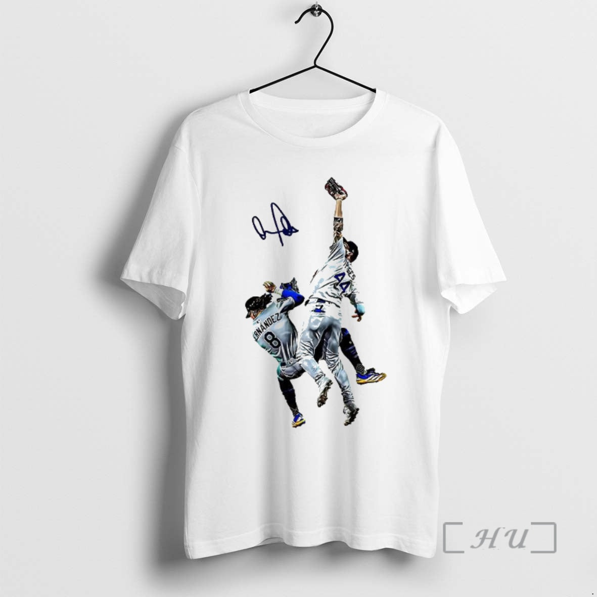 Officials Dodgers Player Teoscar Hernandez And George Springer World Series 2025 Signature Premium T Shirts Hoodie Sweatshirt