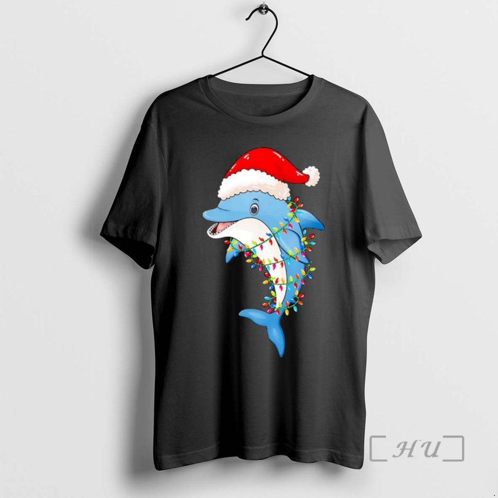 Officials Dolphin Christmas Lights Shirt Hoodie Sweatshirt | PurePodTees.com