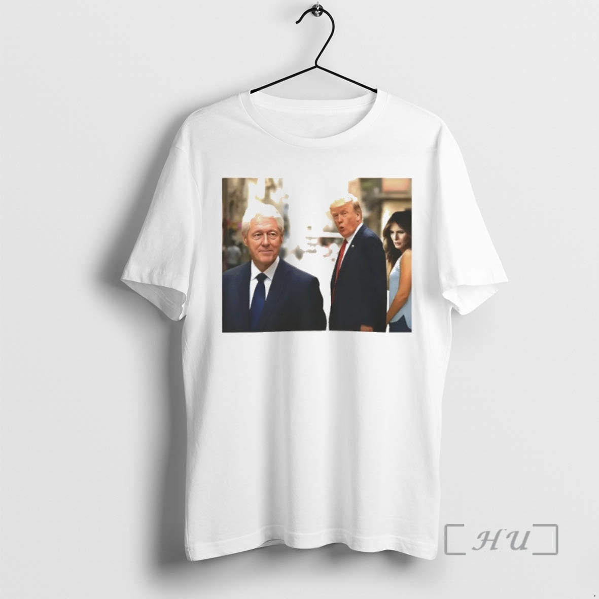 Officials Donald Trump And Bill Clinton Bubba Distracted Boyfriend Meme Shirt Hoodie Sweatshirt | PurePodTees.com