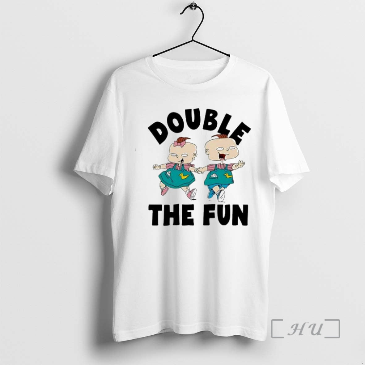 Officials Double The Fun Juniors Fitted Graphic Shirt Hoodie Sweatshirt | PurePodTees.com