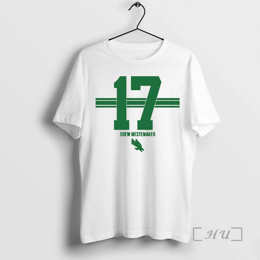 Officials Drew Mestemaker 17 Stripes North Texas Mean Green Shirt Hoodie Sweatshirt | PurePodTees.com