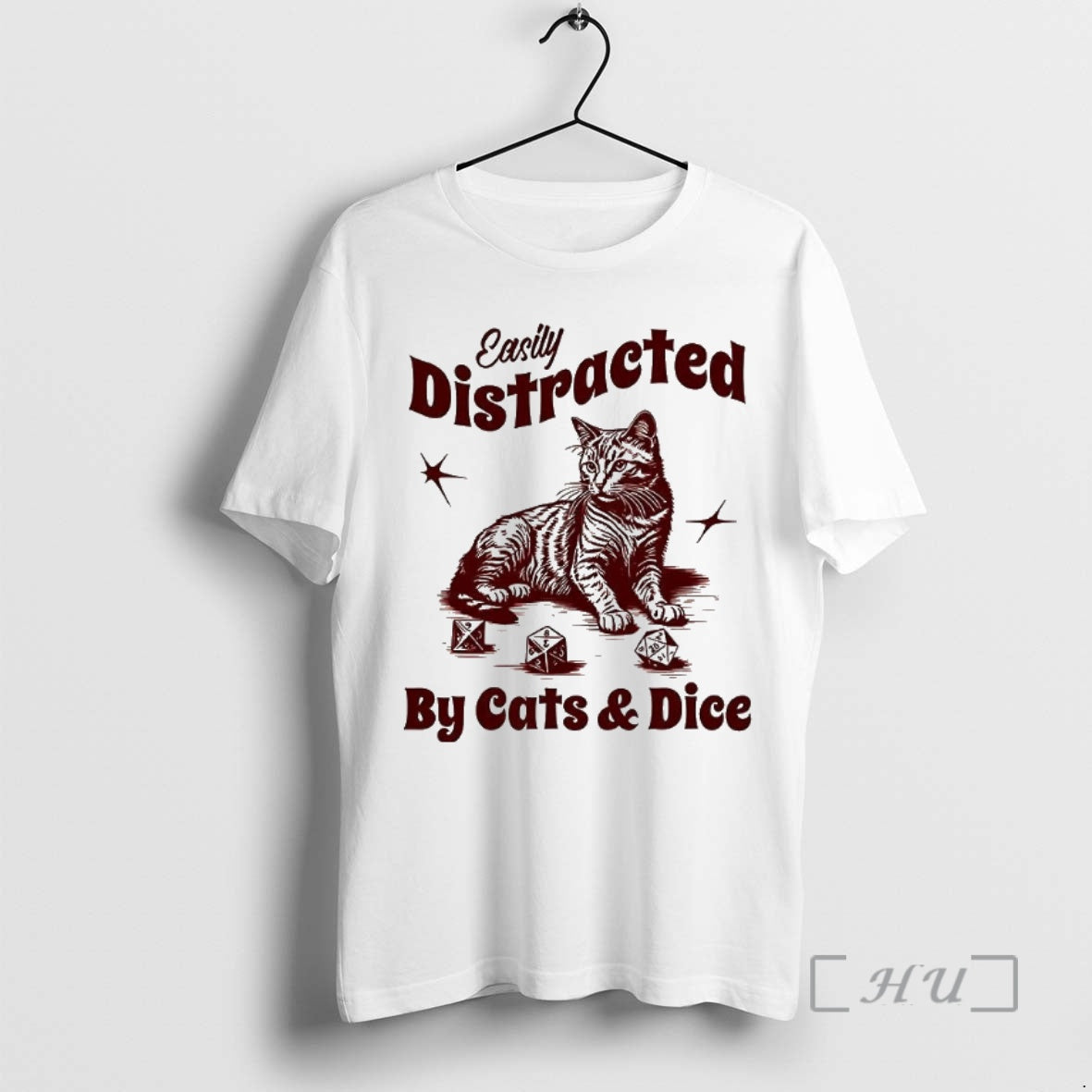 Officials Easily Distracted By Cats And Dice Dungeons And Dragons Shirt Hoodie Sweatshirt | PurePodTees.com