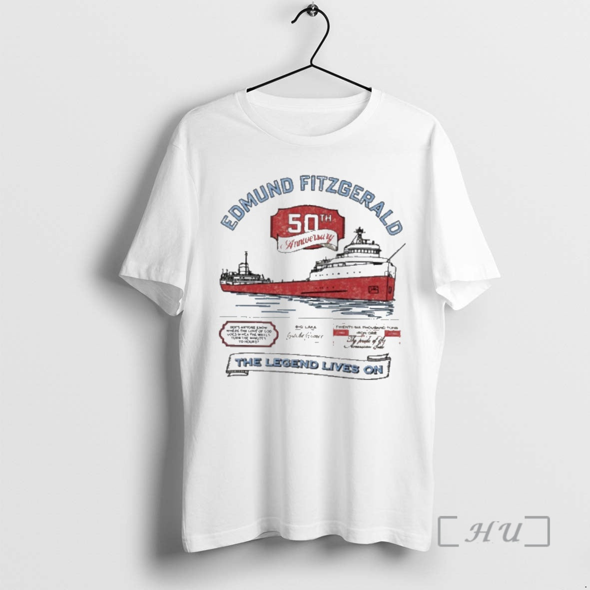Officials Edmund Fitzgerald 50th Anniversary The Legend Lives On Shirt Hoodie Sweatshirt | PurePodTees.com