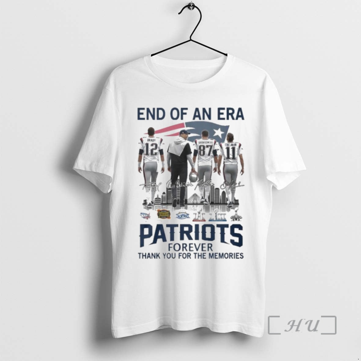 Officials End Of An Era Gronkowski Brady Edelman And Bill Belichick Patriots Forever Premium Shirt Hoodie Sweatshirt