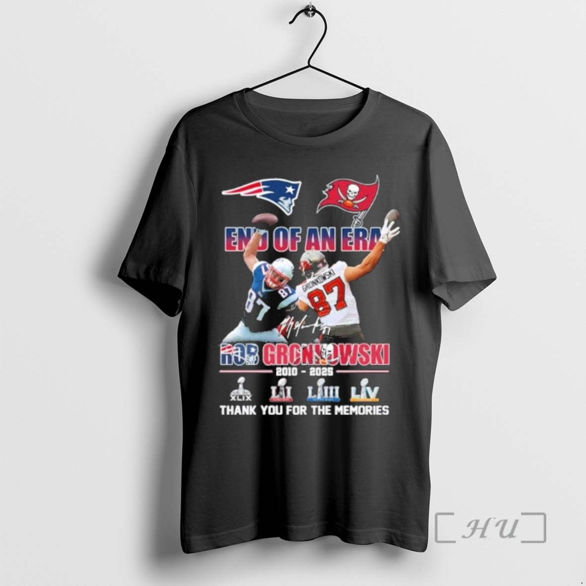 Officials End Of An Era Rob Gronkowski Patriots 2010 2025 Thank You For The Memories Shirt Hoodie Sweatshirt