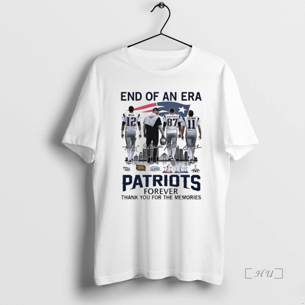 Officials End Of An Era Patriots Forever Thank You For The Memories Vintage Premium Shirt Hoodie Sweatshirt | PurePodTees.com