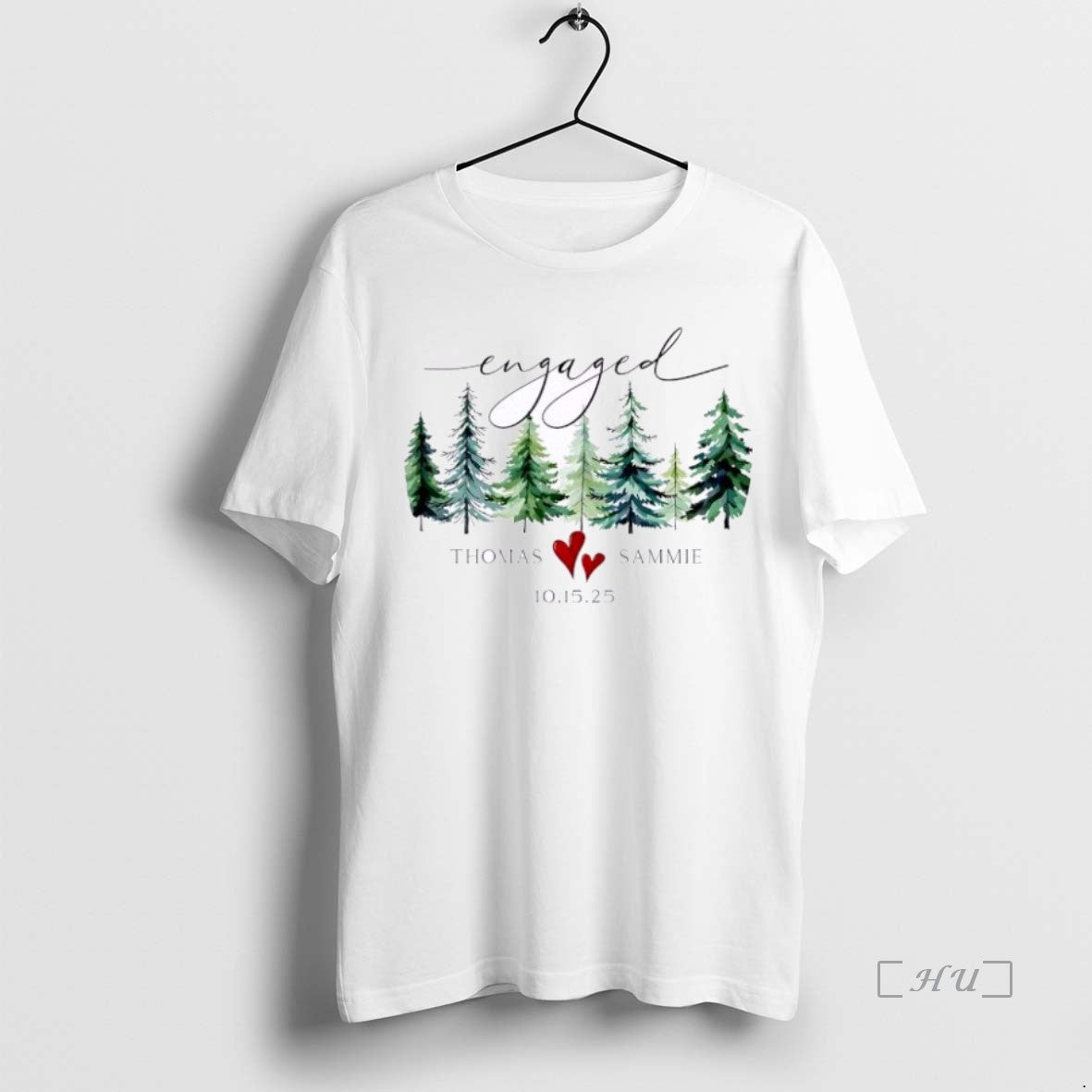 Officials Engagement Christmas 2025 Personalized Ornaments White Shirt Hoodie Sweatshirt | PurePodTees.com