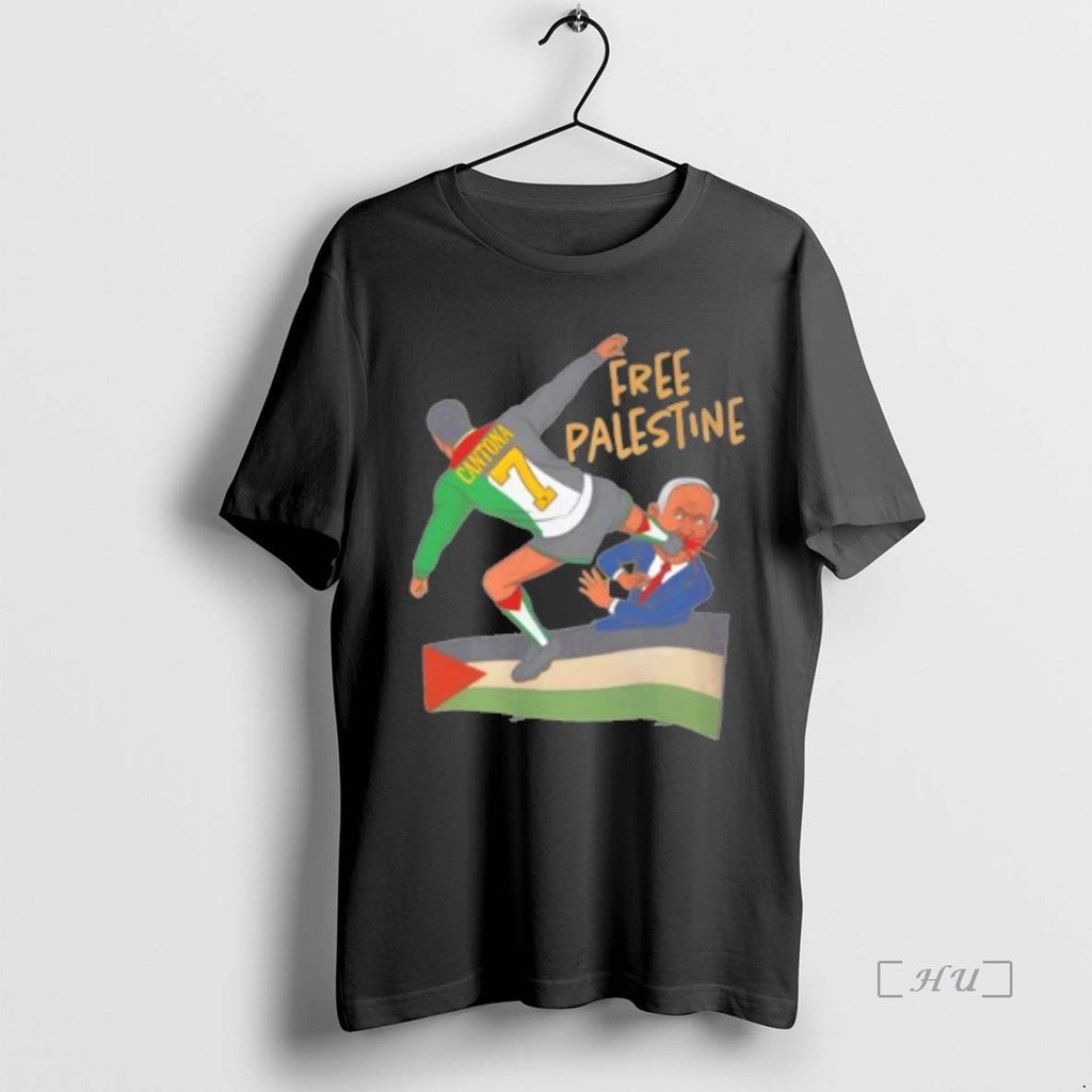 Officials Eric Cantona Free Palestine Shirt Hoodie Sweatshirt | PurePodTees.com
