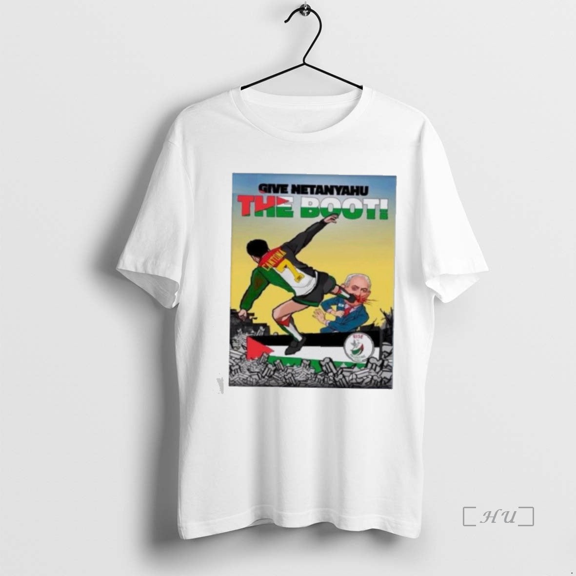 Officials Eric Cantona Kung Fu Give Netanyahu The Boot Shirt Hoodie Sweatshirt | PurePodTees.com