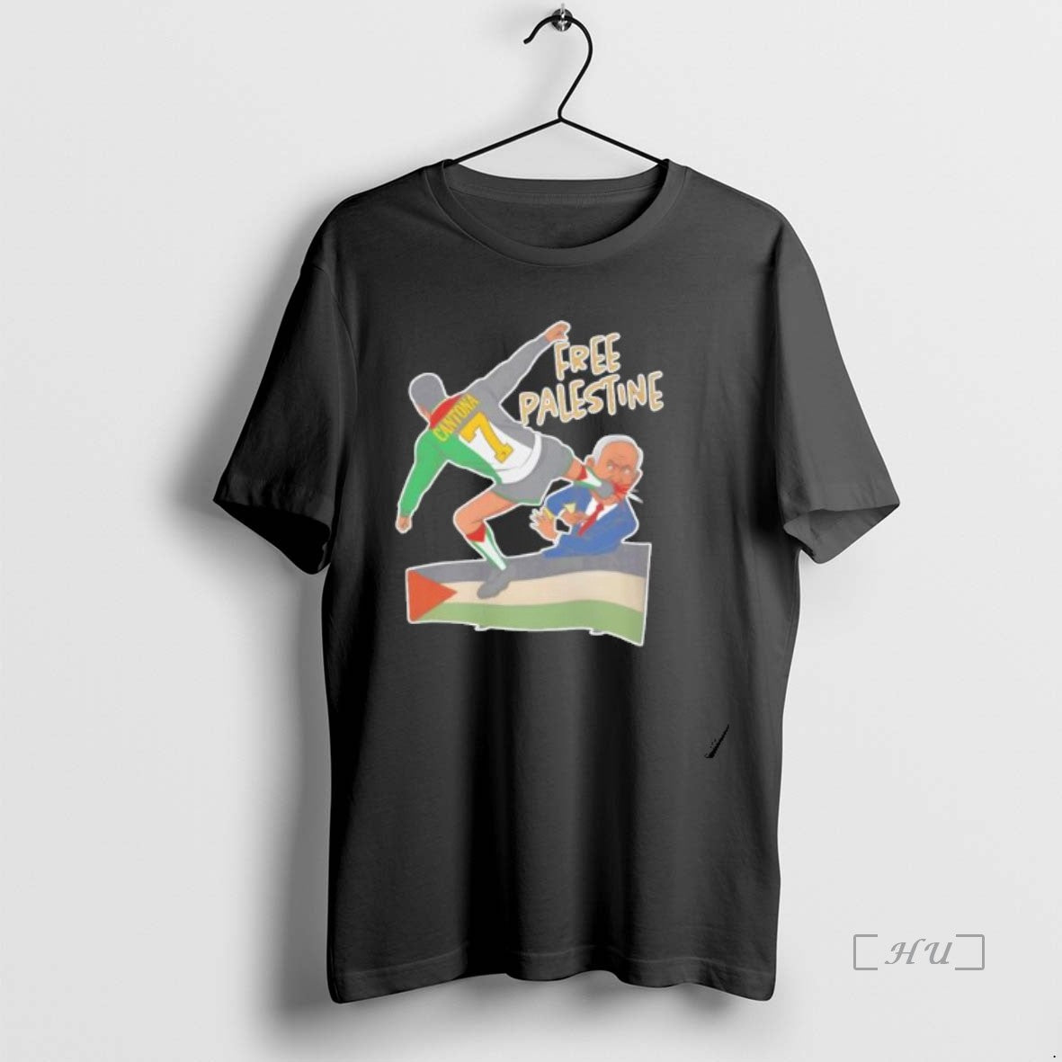 Officials Eric Cantona Kung Fu Kick To Israeli Pm Netanyahu Shirt Hoodie Sweatshirt | PurePodTees.com
