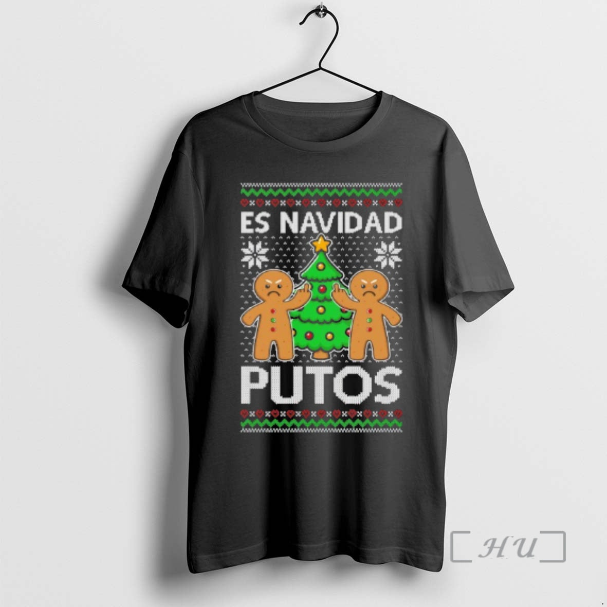 Officials Es Navidad Putos Ugly Christmas Sweat Shirt Hoodie Sweatshirt | PurePodTees.com