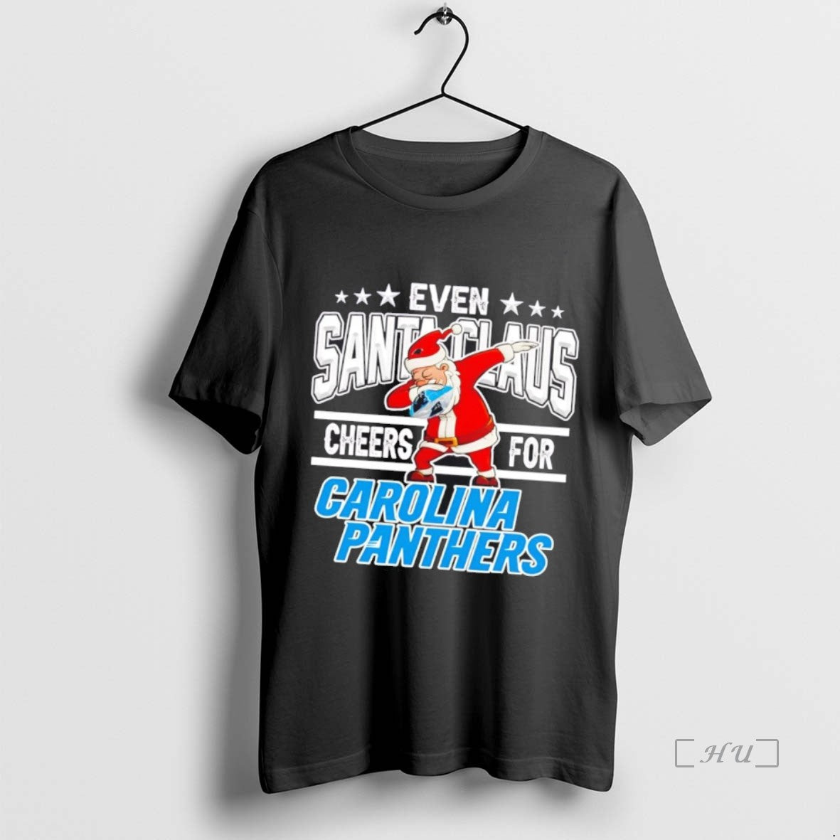 Officials Even Santa Claus Cheers For Carolina Panthers Christmas Shirt Hoodie Sweatshirt | PurePodTees.com
