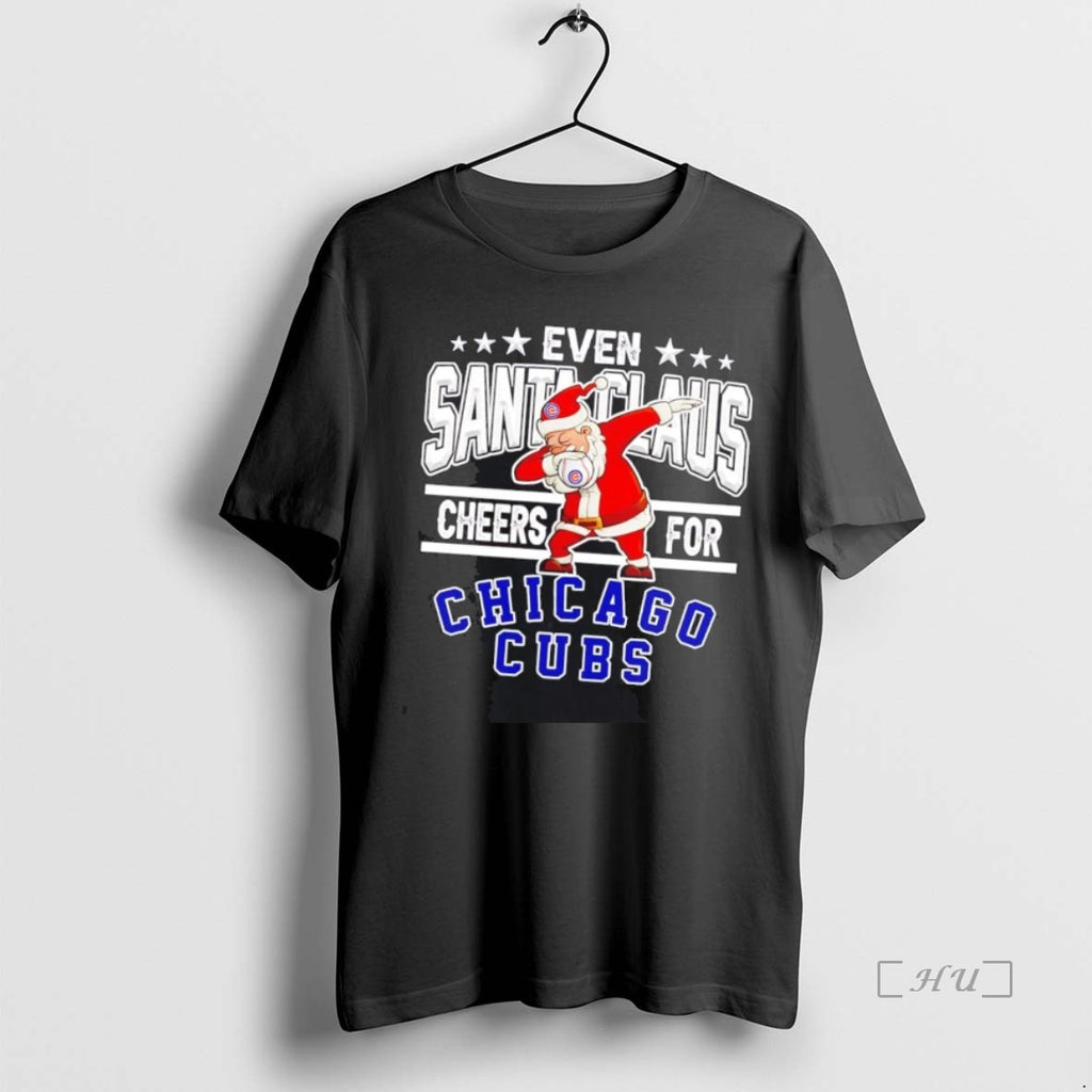 Officials Even Santa Claus Cheers For Chicago Cubs Christmas Shirt Hoodie Sweatshirt | PurePodTees.com