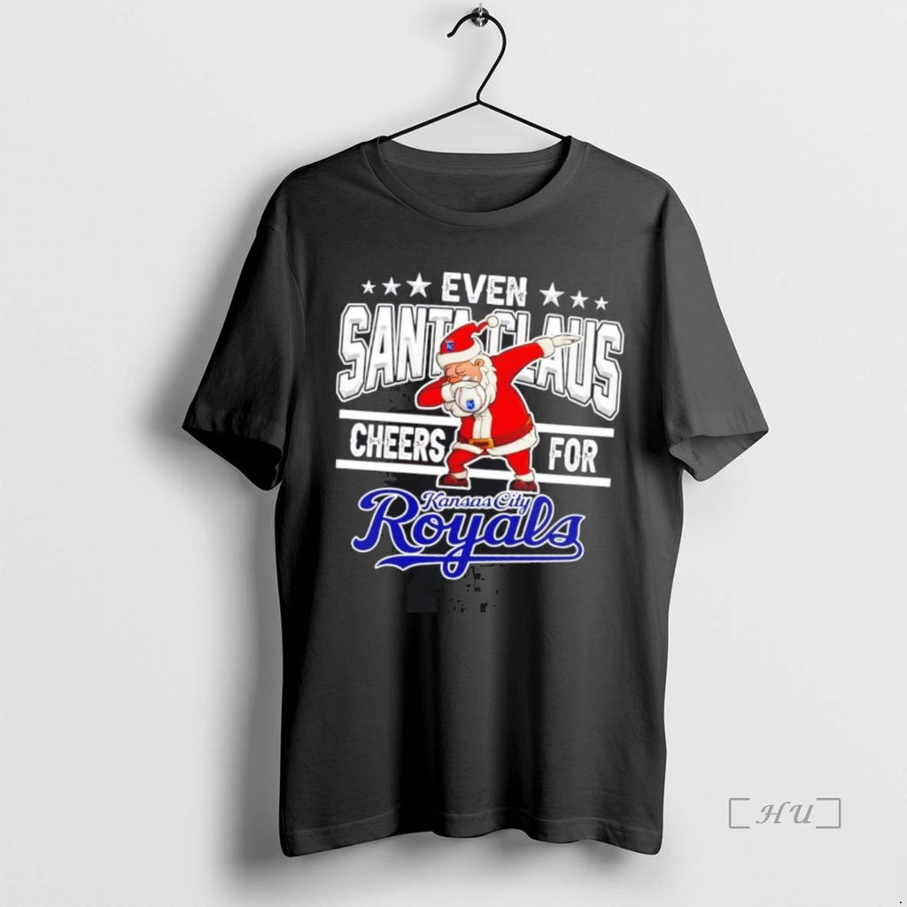 Officials Even Santa Claus Cheers For Kansas City Royals Christmas Shirt Hoodie Sweatshirt | PurePodTees.com