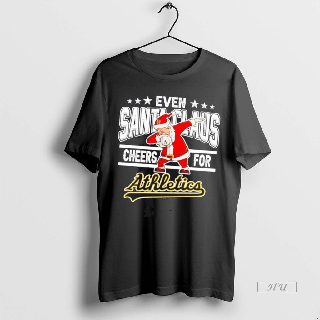 Officials Even Santa Claus Cheers For Oakland Athletics Christmas Shirt Hoodie Sweatshirt | PurePodTees.com